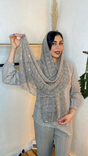 خرید شال آیینه ای مجلسی توری و سبک