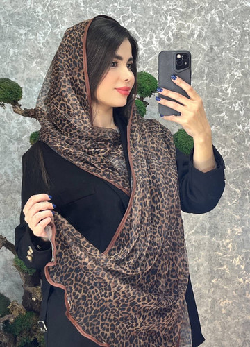 خرید شال توری پلنگی ترند سال