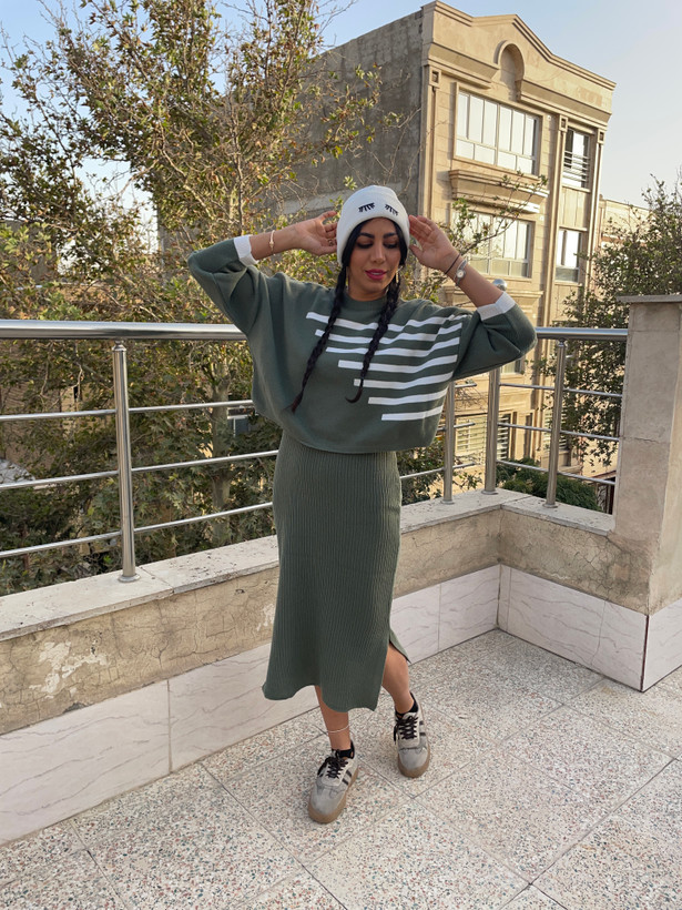 شیکترین ست بافت دوتیکه زنانه